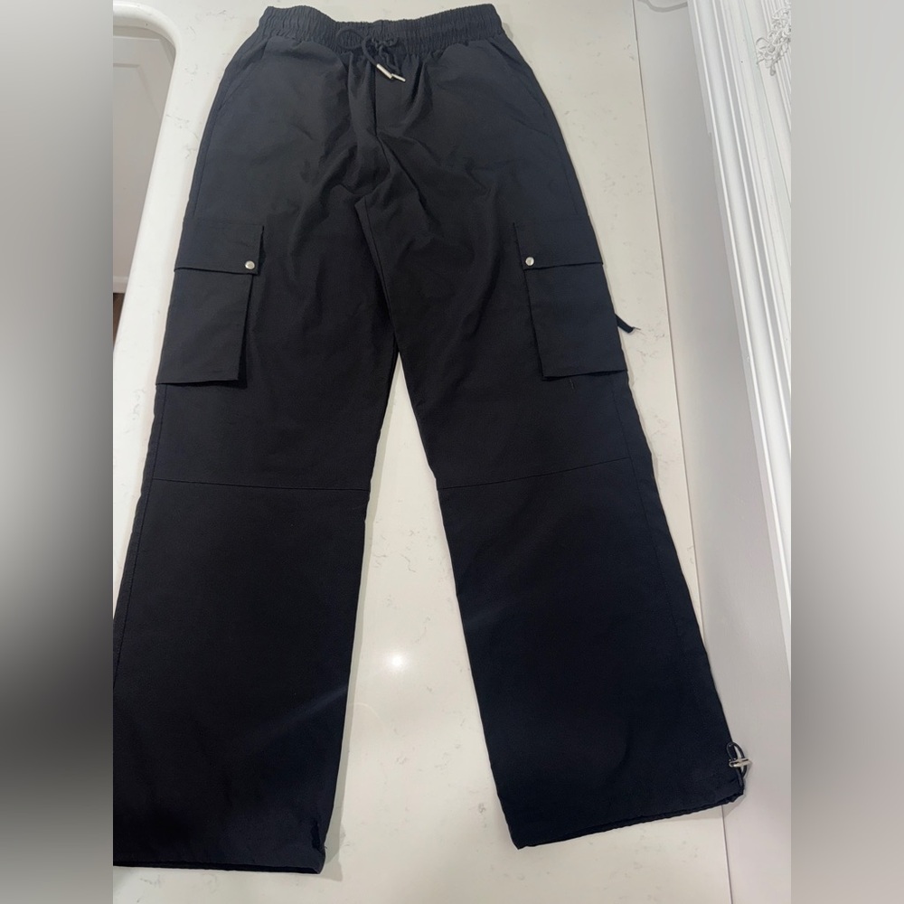 Women's Black Cargo Joggers - Picture 2 of 11